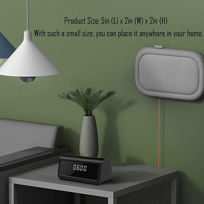 4K Hidden Spy Camera Wireless Hidden WiFi Clock Camera Home Security Nanny Camera with Night Vision160 Ultra Wide AngleMotion Detection