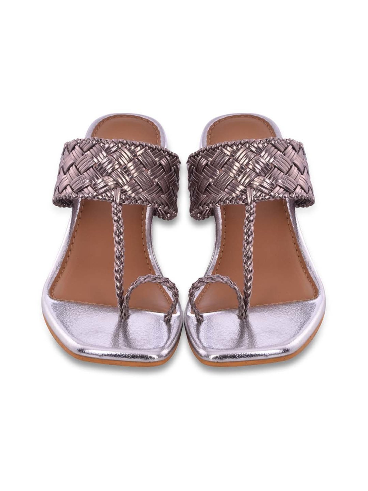 Sole House Women's Silver Toe Ring Sandals