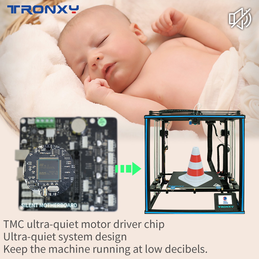Tronxy Large Size 330X330X400MM X5SA-2E Two-color Printing DIY 3.5inch Full Color Touch Screen 3d-printer