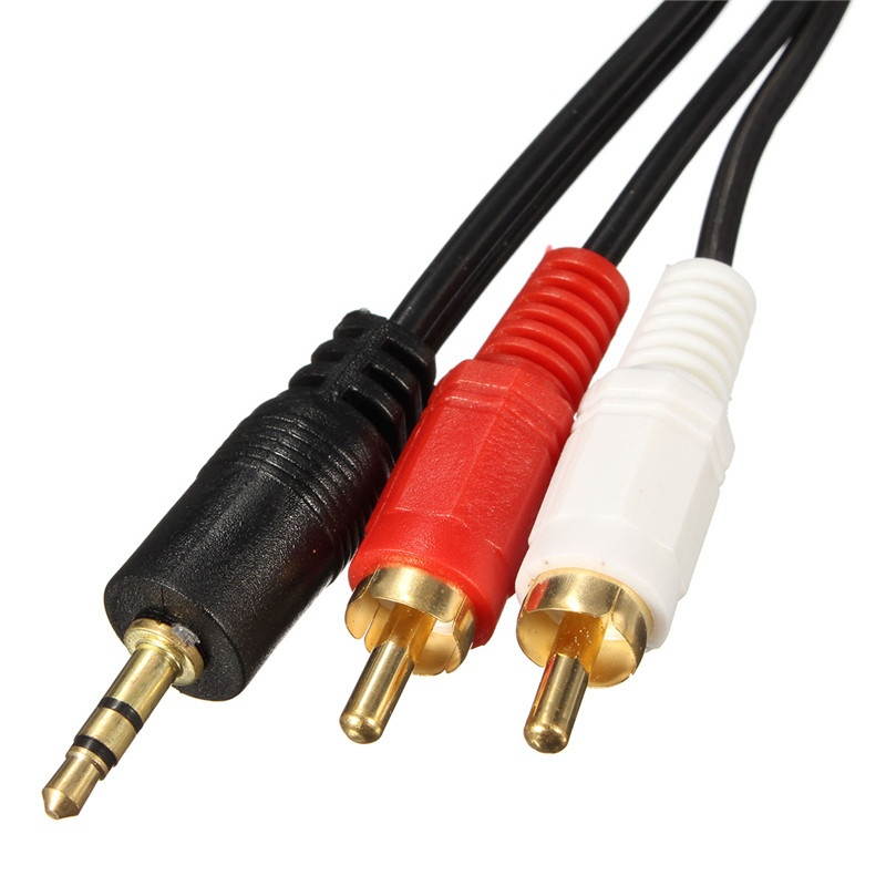 1.5M/3M/5M 3.5mm Male to 2RCA AV Male Stereo Audio Cable AUX Cable 3M