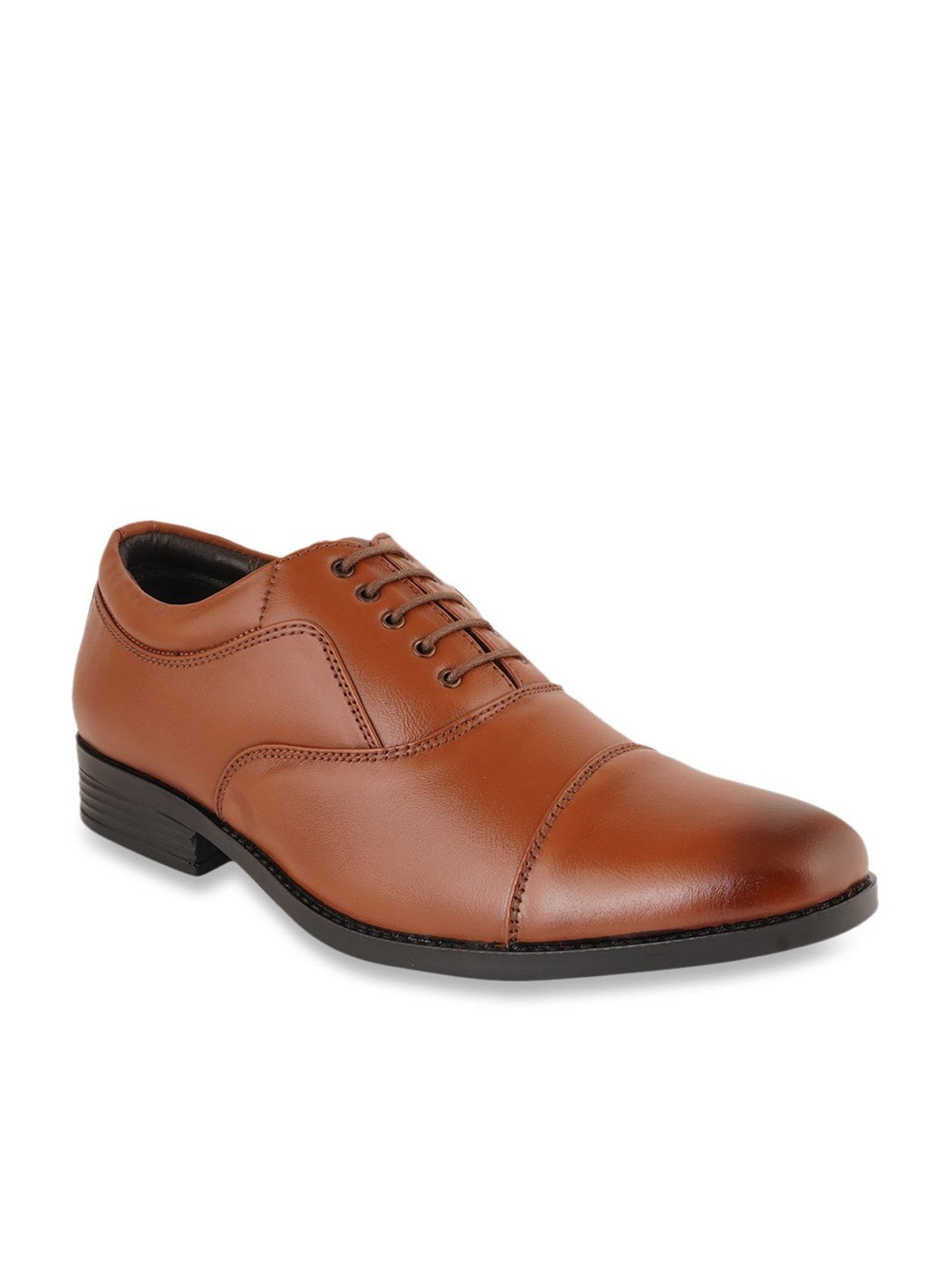 Pelle Albero Men's Tan Oxford Shoes