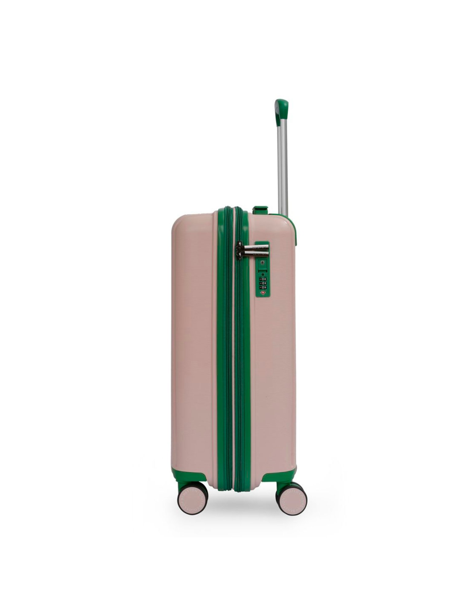United Colors of Benetton Emerald Pink Textured Hard Cabin Trolley Bag - 55.5 Cm