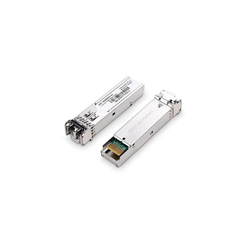 2Pack 1000BASESX SFP to LC Multi Mode 1G Fiber Transceiver Modular for Cisco Ubiquiti TPLink Huawei Mikrotik Netgear and Supermicro Equipment