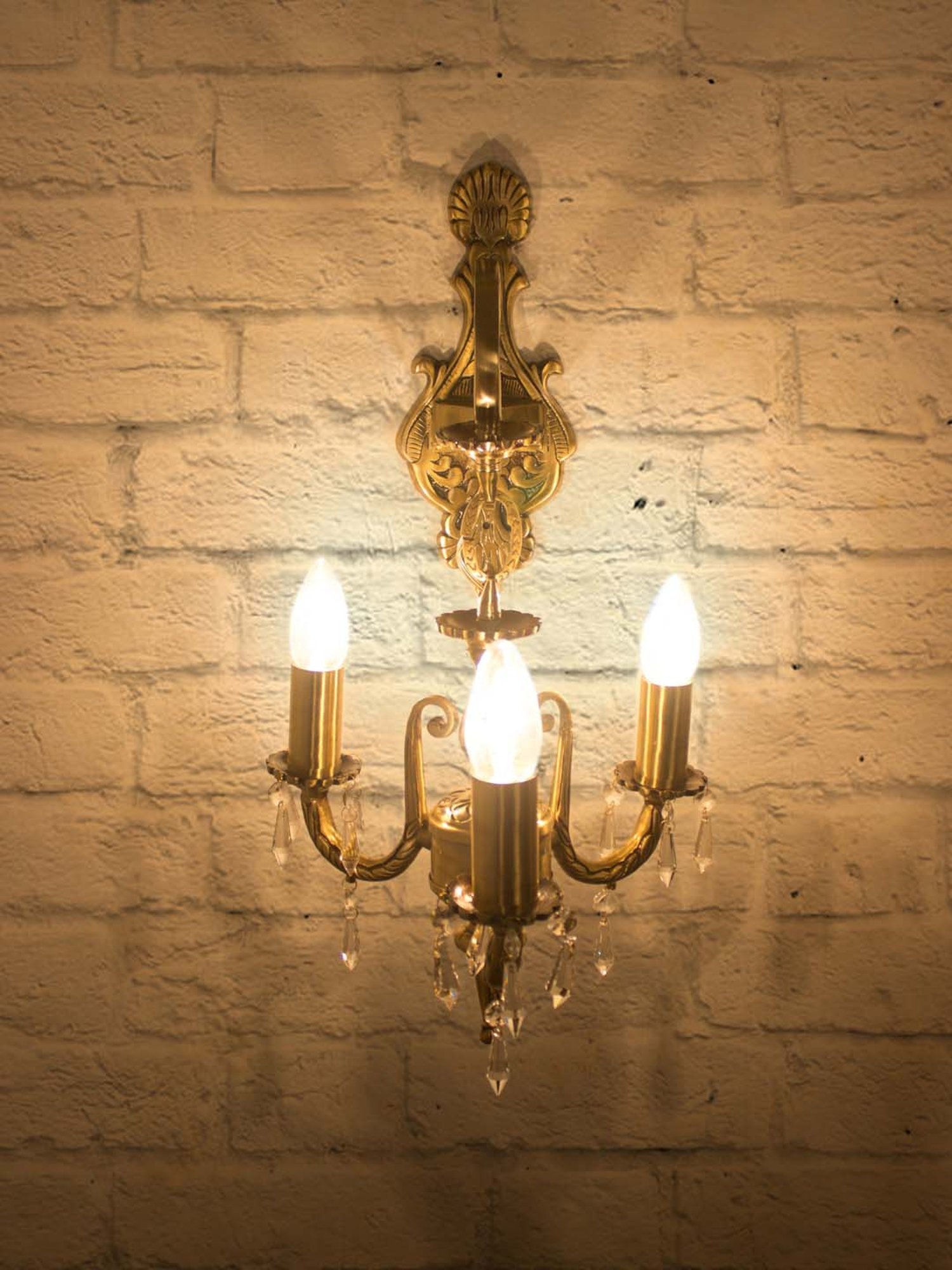 Fos Lighting Antique Brass Usha Double Wall Light (Bulb not included) - Set of 1