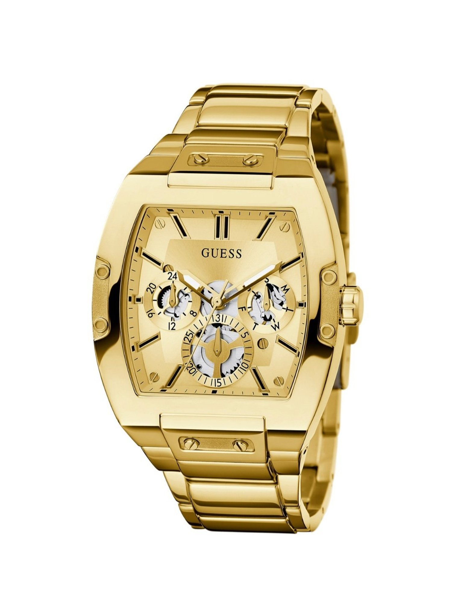 GUESS PHOENIX Men Rectangle Gold Tone Dial Analog Watch - GW0456G2