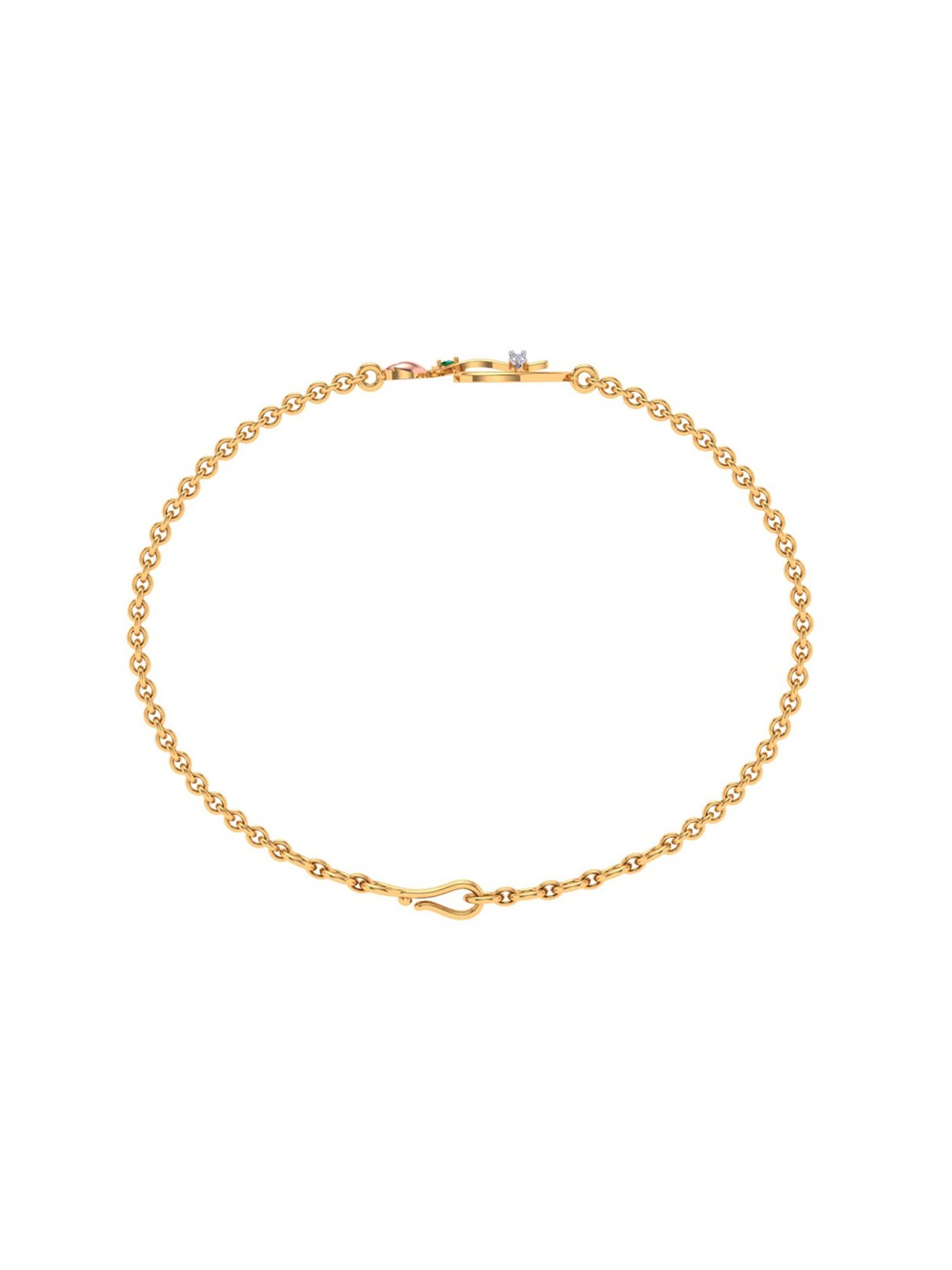 P.C. Chandra Jewellers 22k Yellow Gold Lotus Themed Bracelet