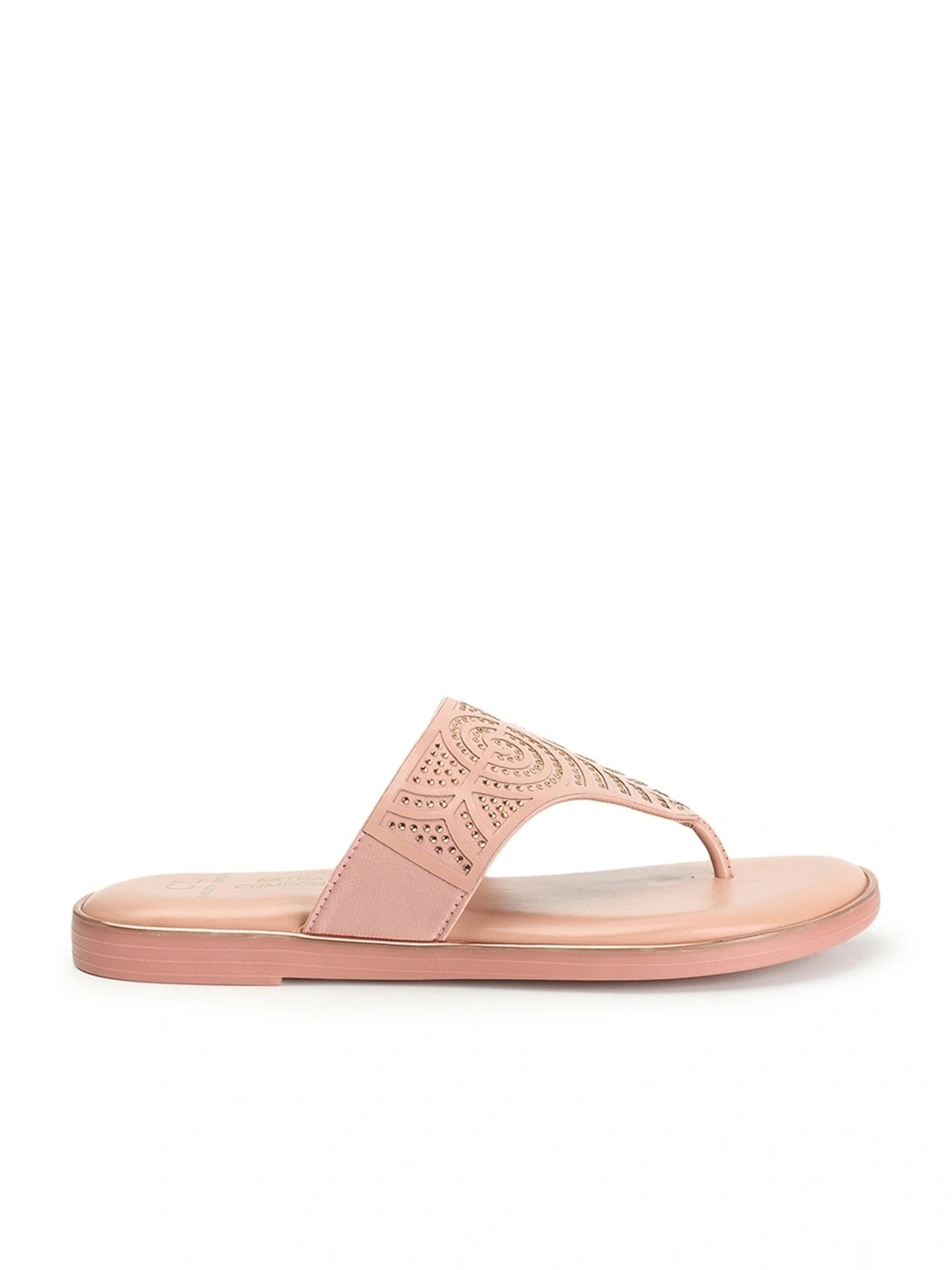 Carlton London Women's Pink Thong Sandals