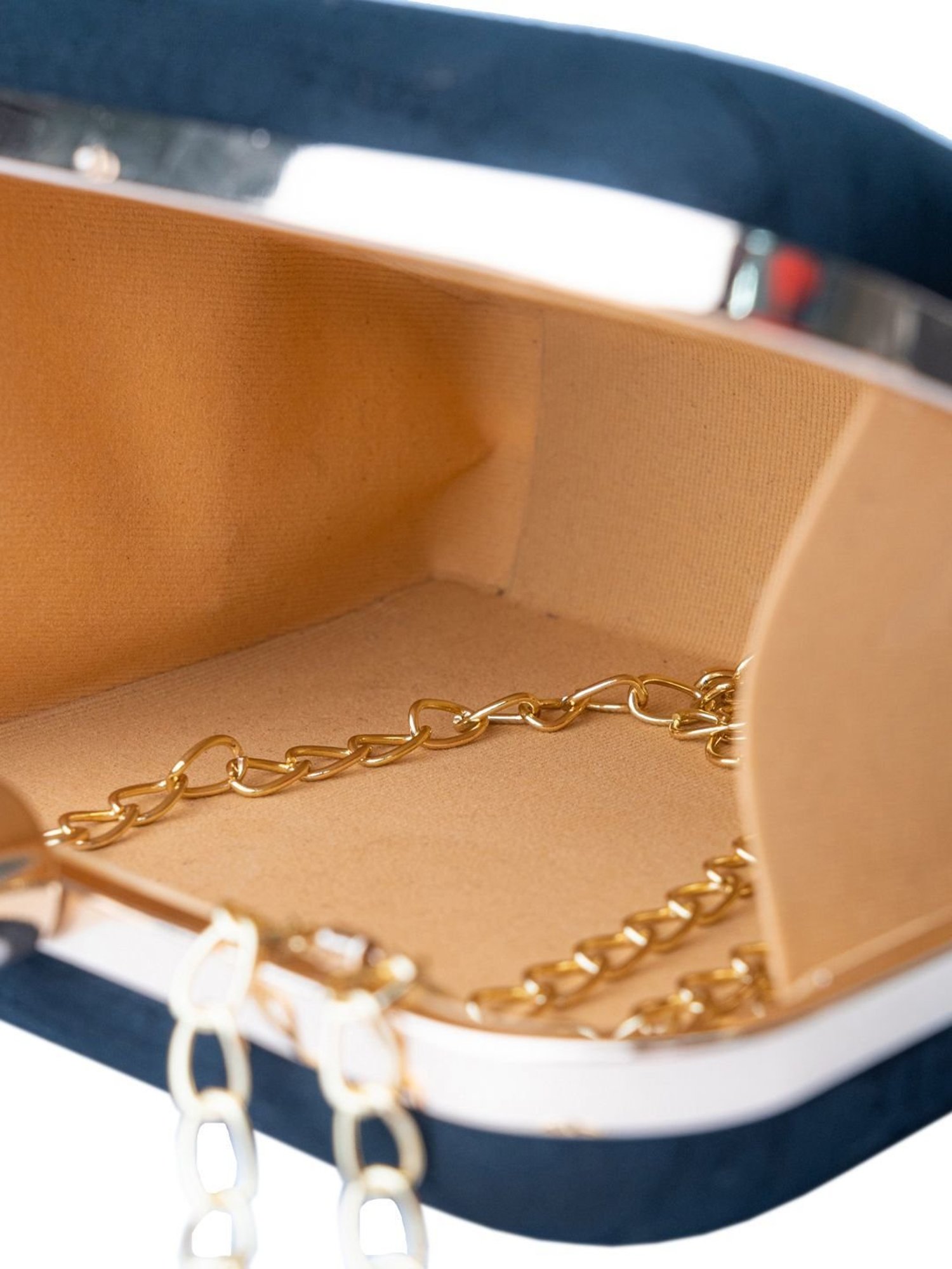 NR by Nidhi Rathi Blue Fabric Clutch