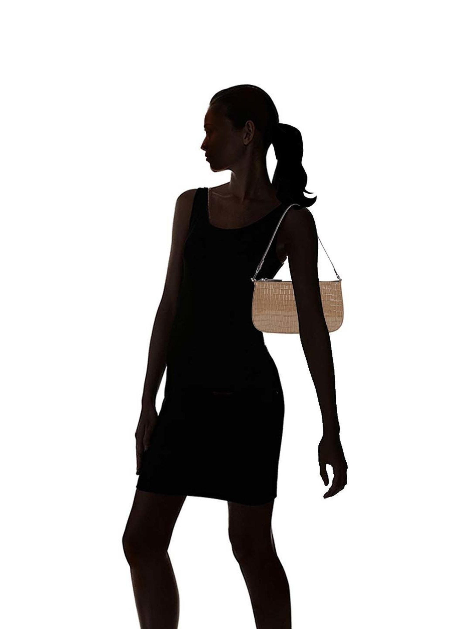 BELWABA Beige Textured Small Shoulder Bag