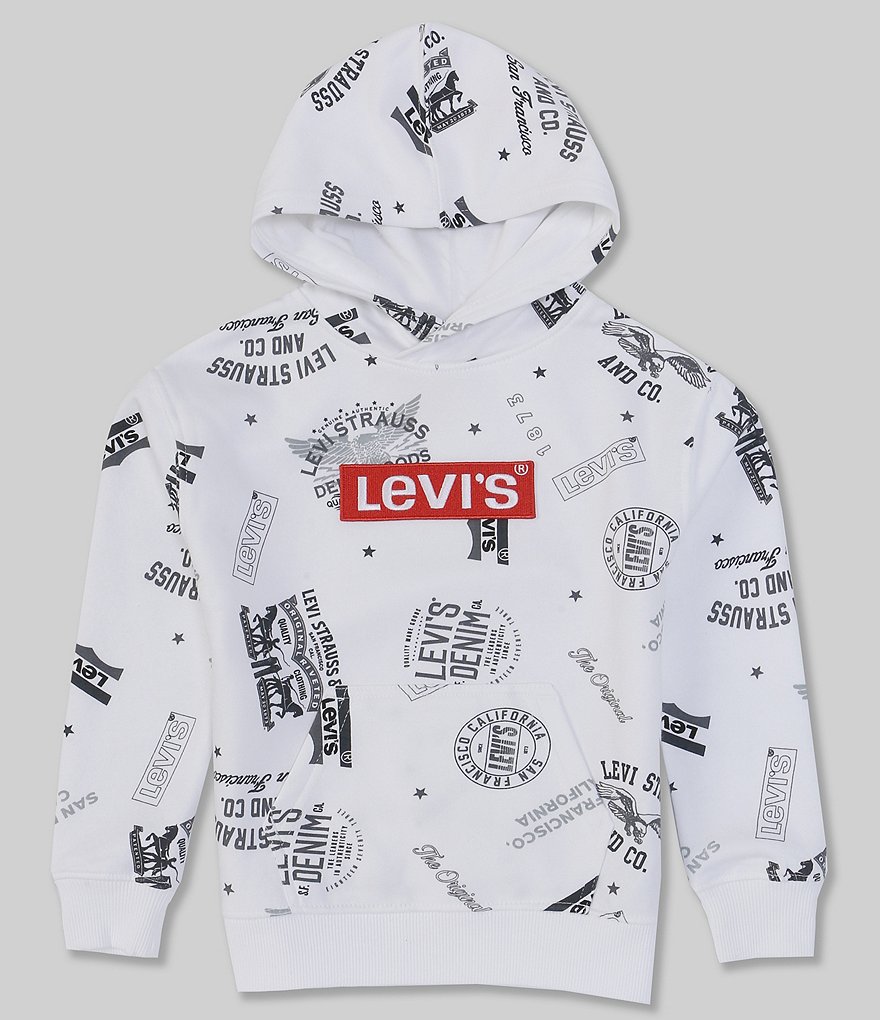 Levi's&reg; Little Boys 2T-7 Long-Sleeve Printed Fleece Hoodie