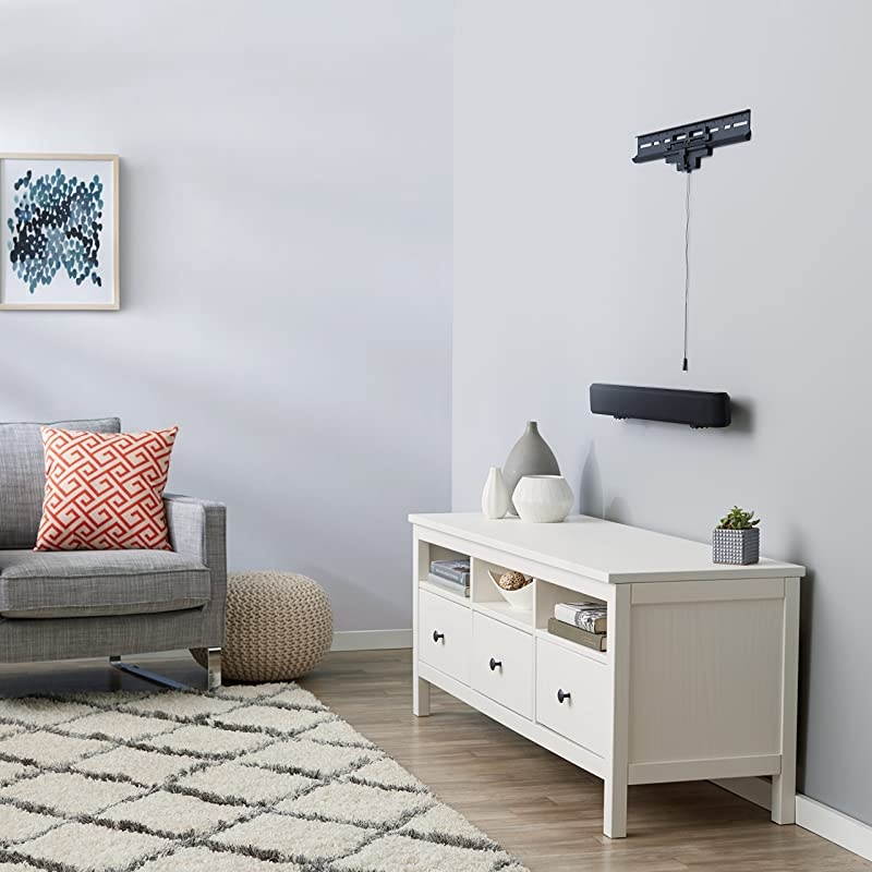 Basics NoStud HeavyDuty Tilting TV Wall Mount Bracket for 32inch to 80inch TVs