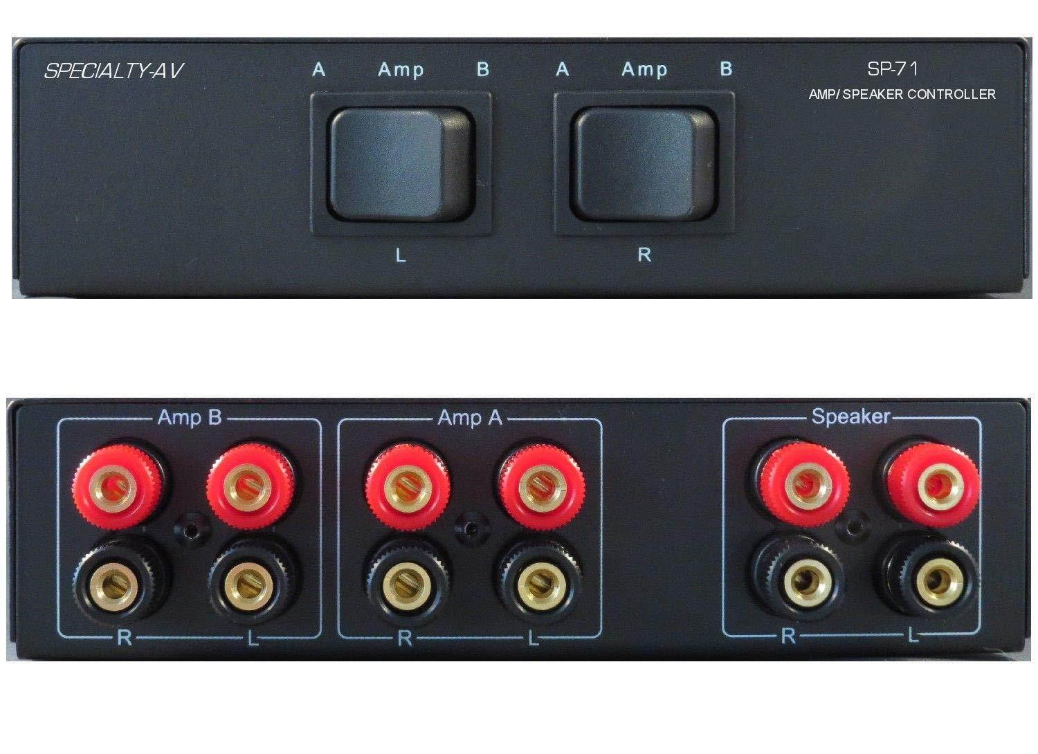 2-Way Amp Amplifier Receiver to 1 One Pair of Speakers Selector Switch Switcher Splitter Combiner