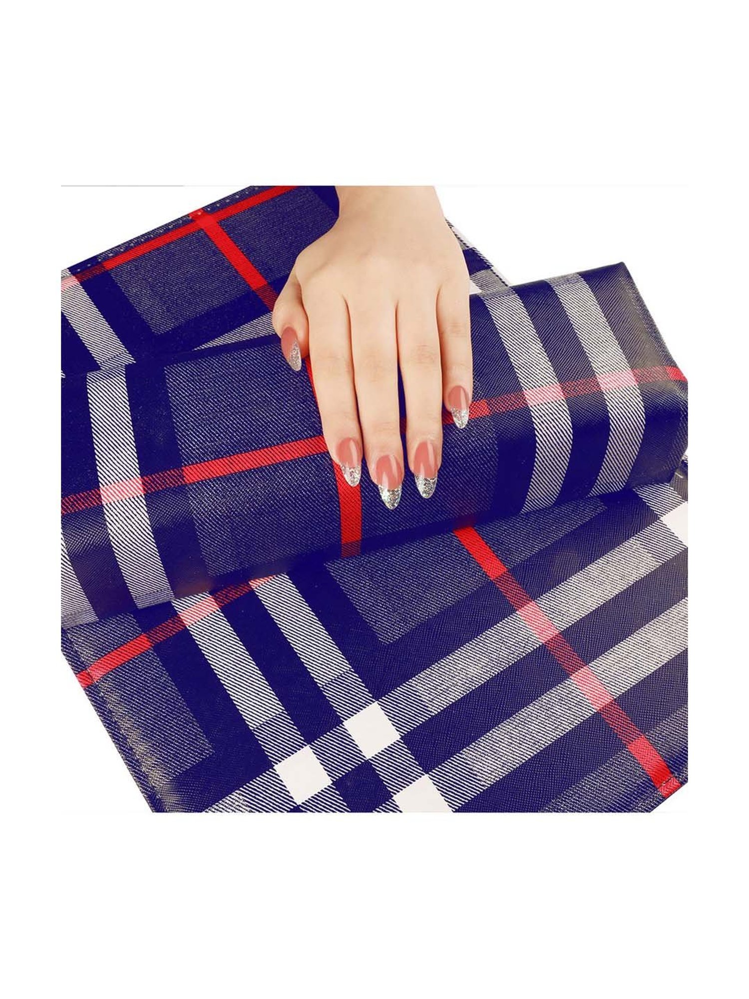 GLAM Hand Cushion with Mat in Blue Texture