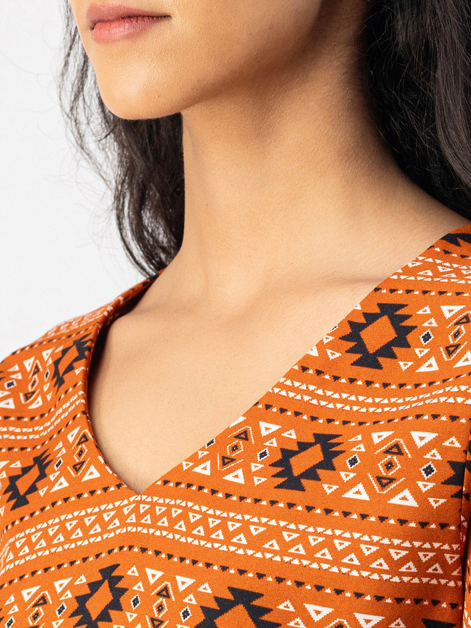 Moomaya Orange Printed Jumpsuit