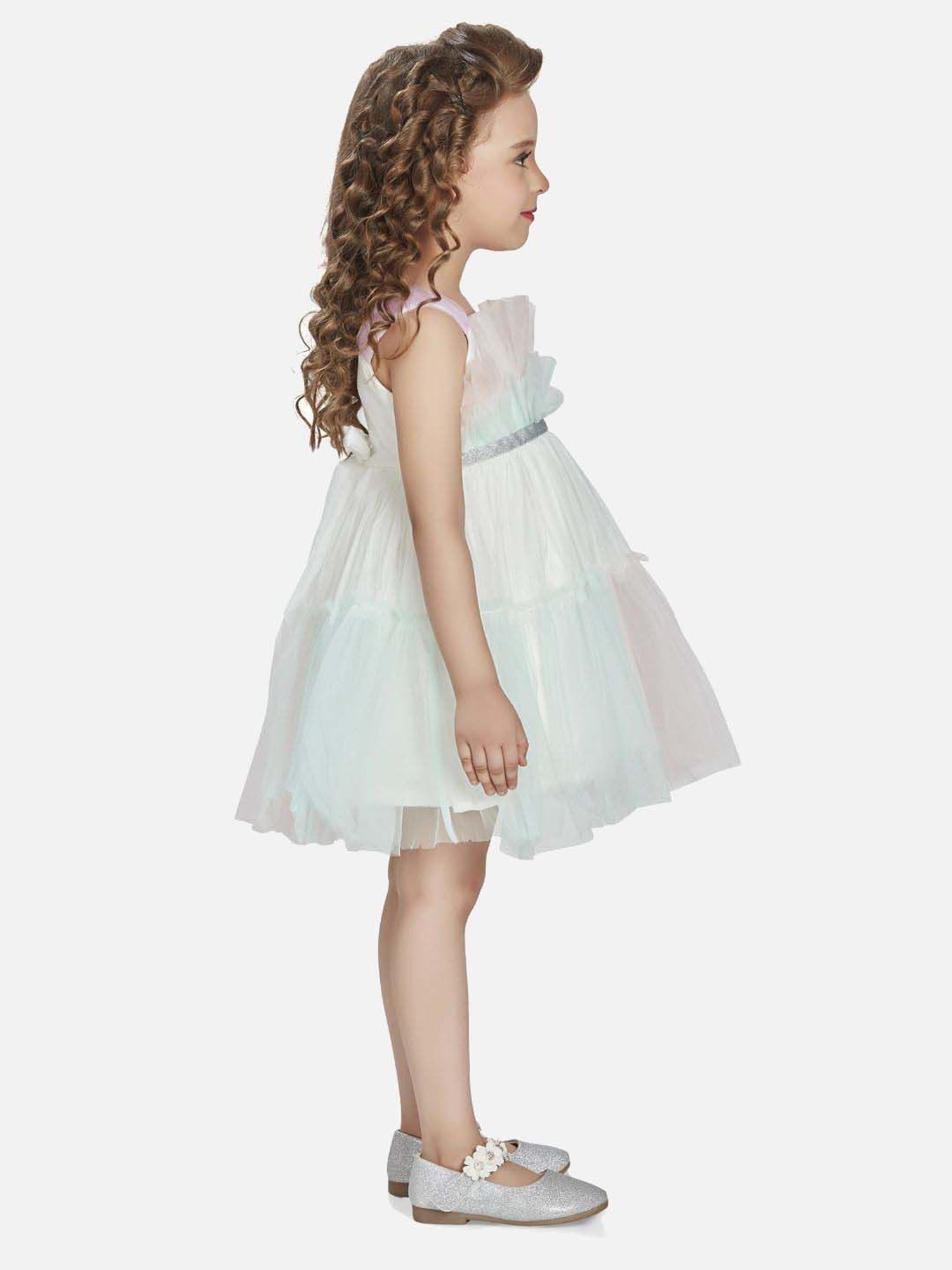 Peppermint Girls Multicolor Solid Dress