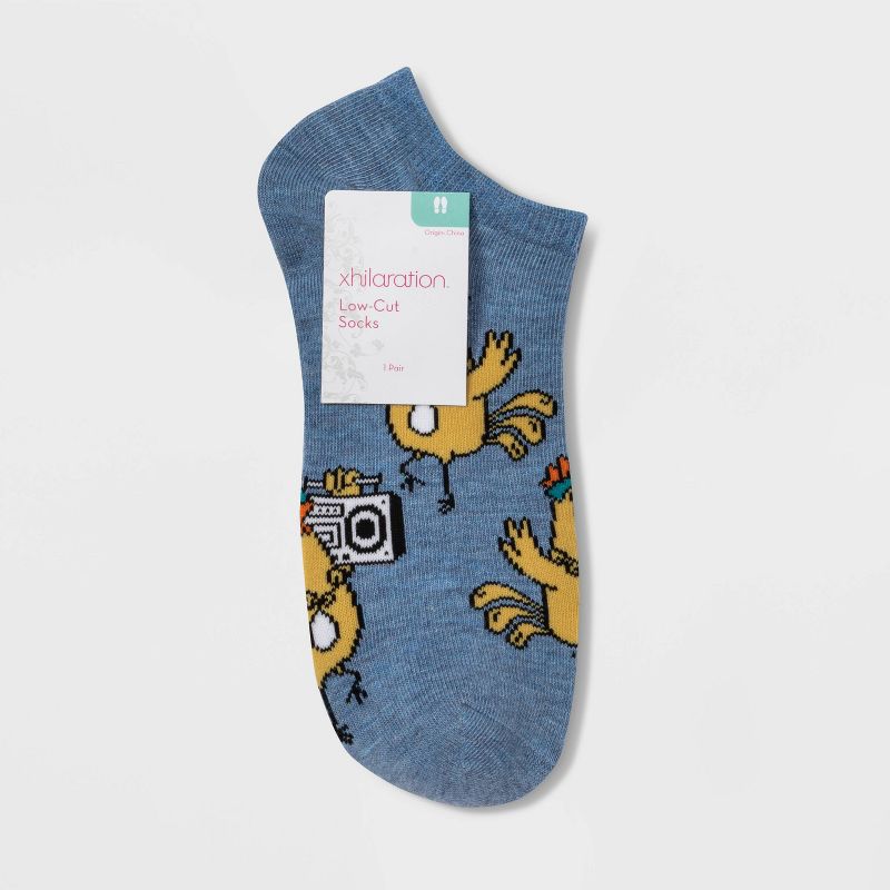 Women's Cool Chick Low Cut Socks - Xhilaration™ Denim Heather 4-10