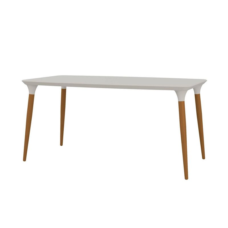 62.99" Homedock Rectangle Dining Table Off White/Cinnamon - Manhattan Comfort