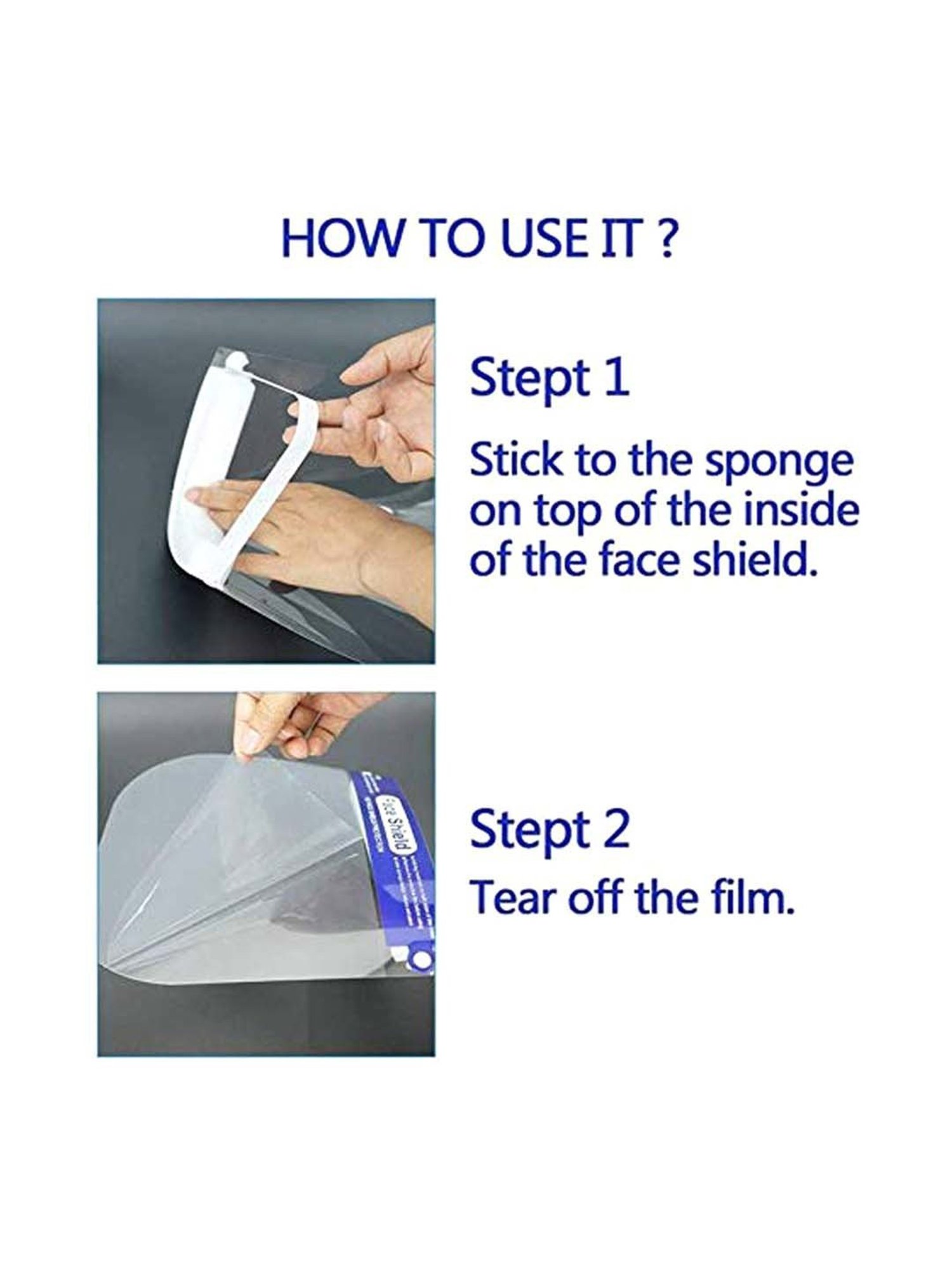 MCP Full Frontal Protection Face Shield - Pack of 1 (Transparent)