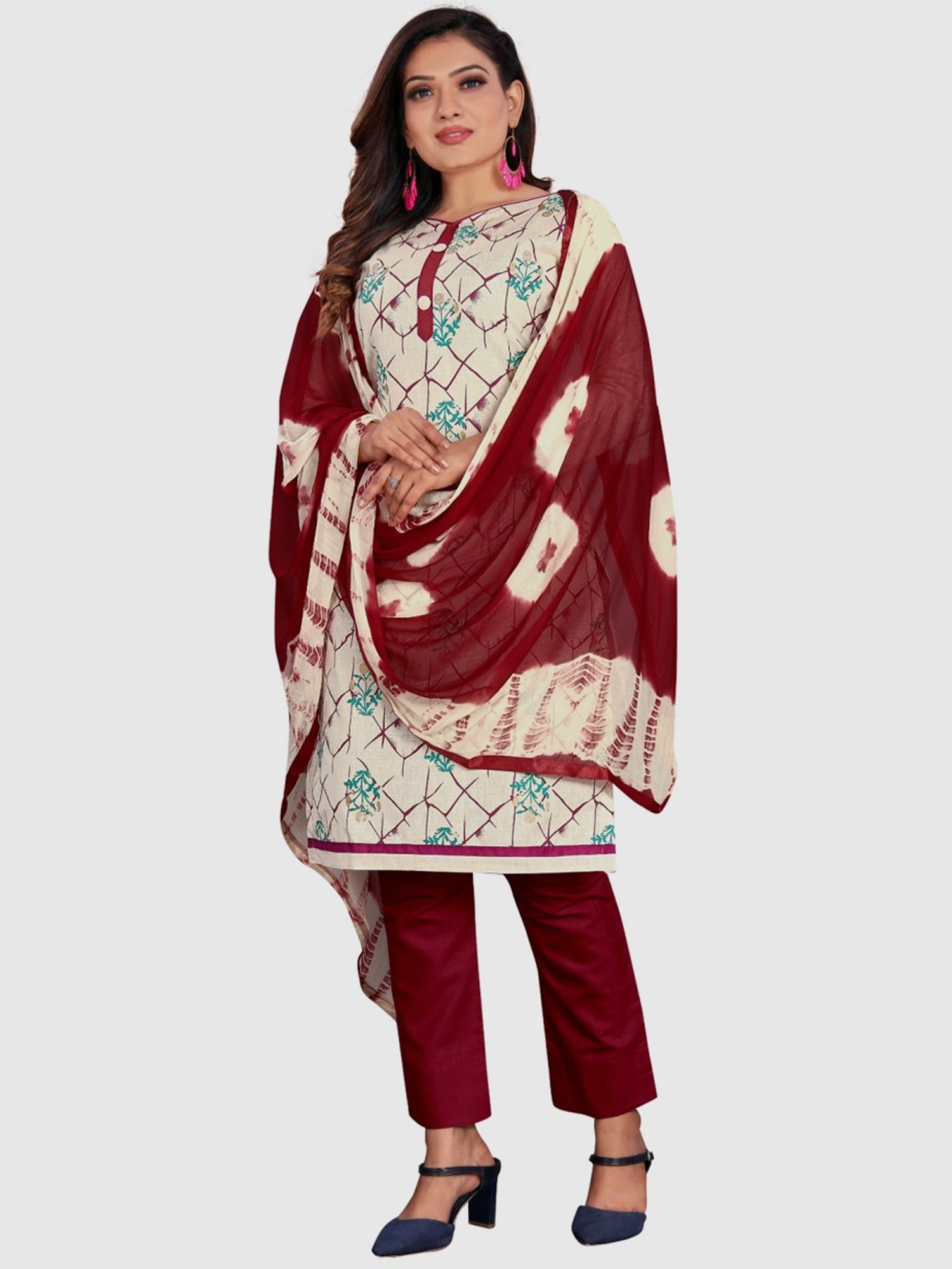 Salwar Studio Red Embroidered Blouse