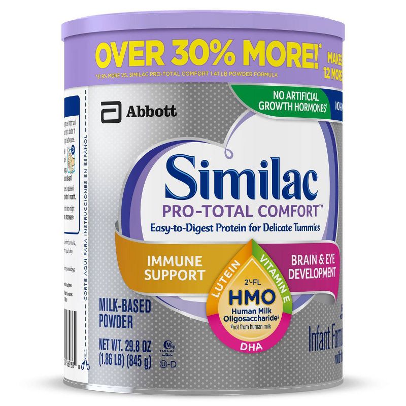 Similac Pro-Total Comfort Non-GMO Infant Formula with Iron Powder - 29.8oz