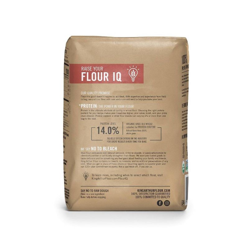 King Arthur Flour 100% Organic Whole Wheat Flour - 32oz