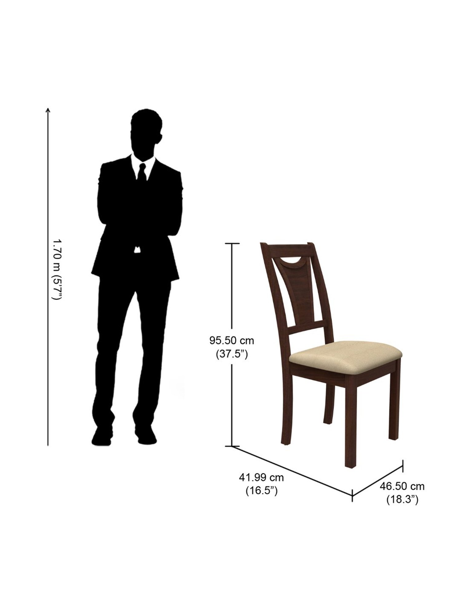 Durian Elanor Modern Brown & Beige Premium Leatherette Dining Chair