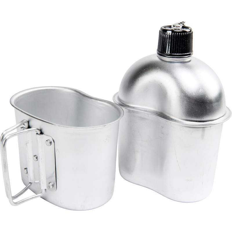Maxam® 32oz Aluminum Canteen with Cover and Cup