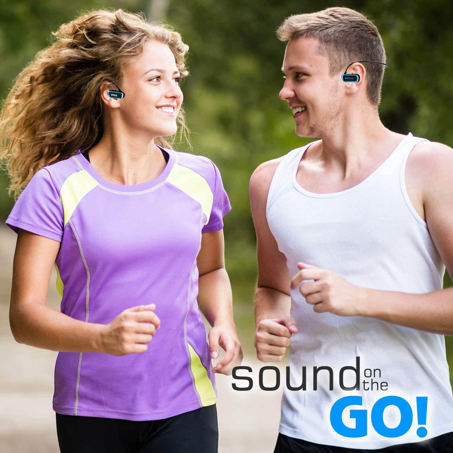 Pyle 8GB Memory Flextreme Waterproof MP3 Player with Headphones (2 Pack)