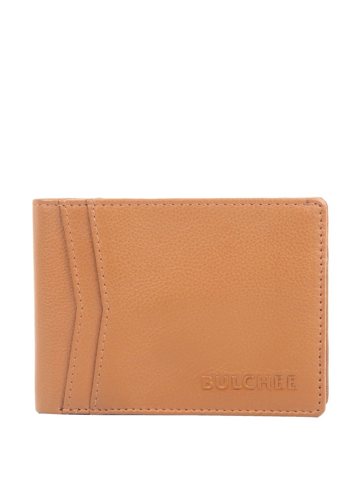 BULCHEE Tan Casual Leather Bi-Fold Wallet for men