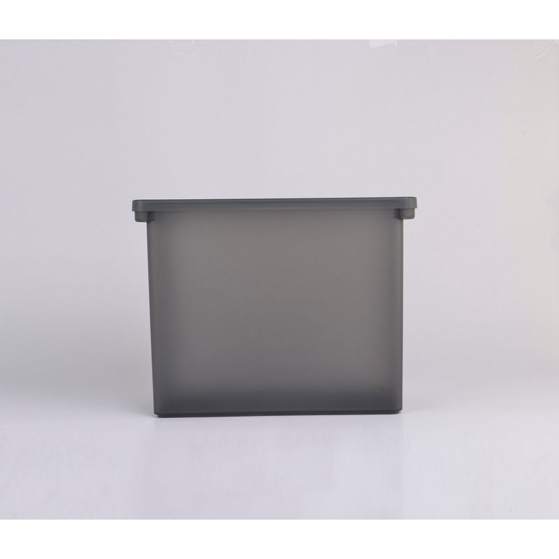 Plastic Hanging File Crate with Lid 13.66"x6.22"x11.3" Dark Gray - Made By Design™