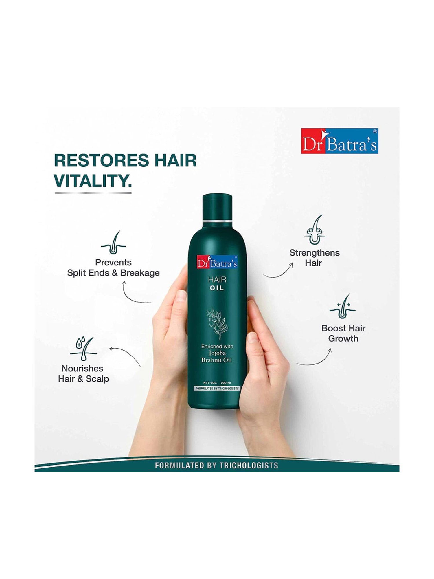 Dr. Batra's Hair Vitalizing Serum, Hairfall Control Shampoo & Hair Oil