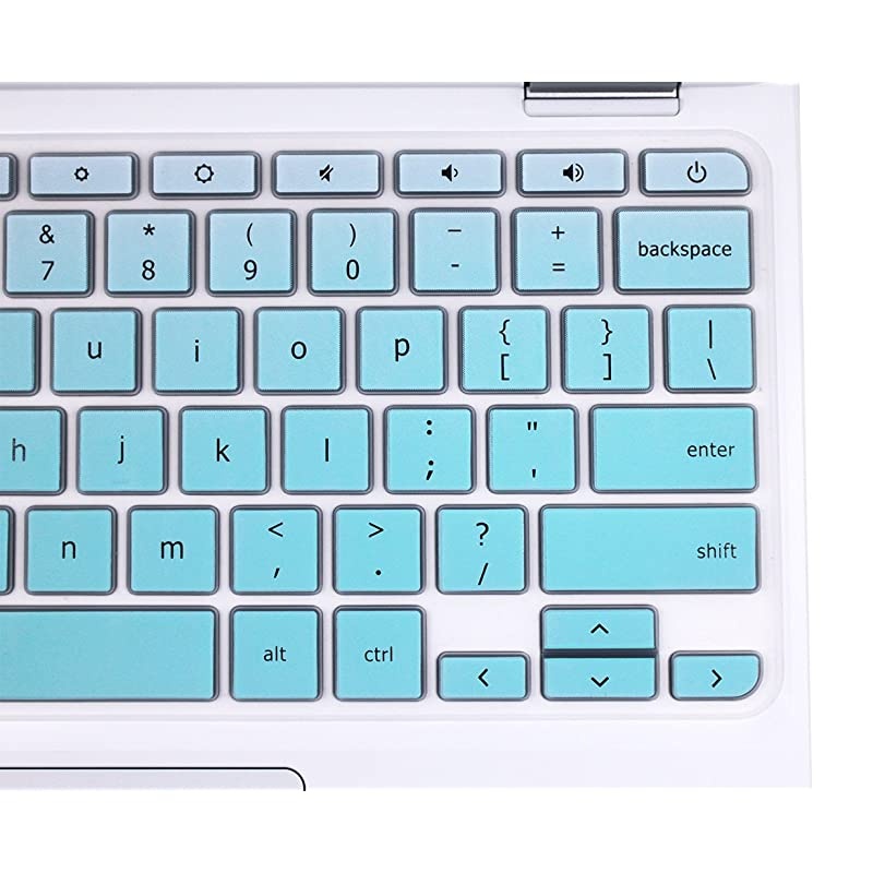 Keyboard Cover Skin for Acer Chromebook R11 CB3-131 CB5-132T, 2017 Acer Premium R11 Convertible, Acer Chromebook R13 CB5-312, Acer Chromebook 14 CB3-431 CP5-471 (Ombre Mint Green)