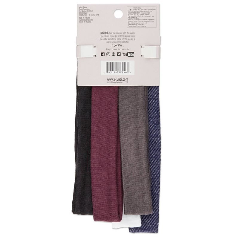 scunci 1" No Slip Grip Headwraps Prints - 5pk