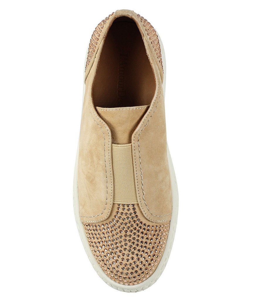 L'Amour Des Pieds Zarrial Suede Rhinestone Slip-On Sneakers