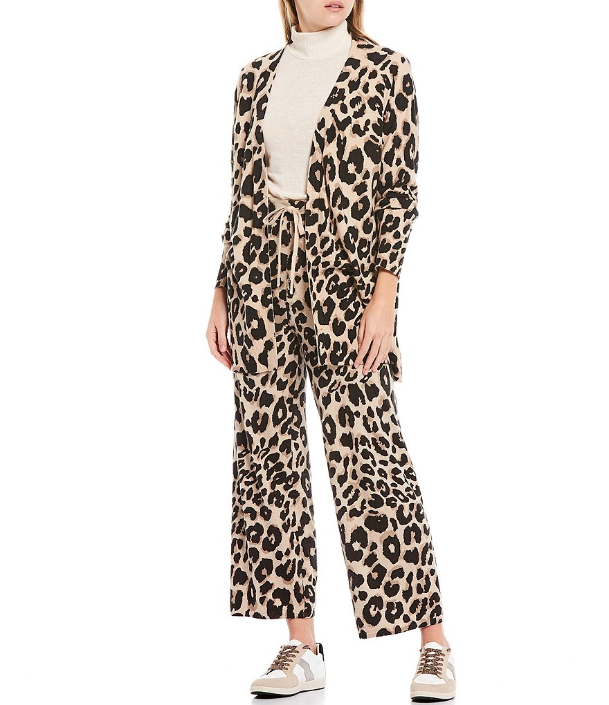 Sanctuary Essential Leopard Print Coordinating Drawstring Ankle Pants