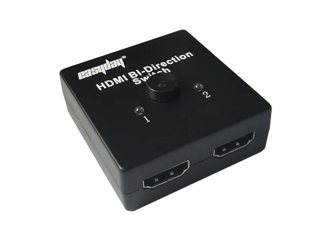 EULAN HDMI Switch 1080p 3D 4K Bidirectional HDMI Splitter 1 In 2 Out /2 In 1 Out Manual HDMI Switcher for Xbox, PS4, PS3, Roku, Blu-Ray player, DVD, HDTV