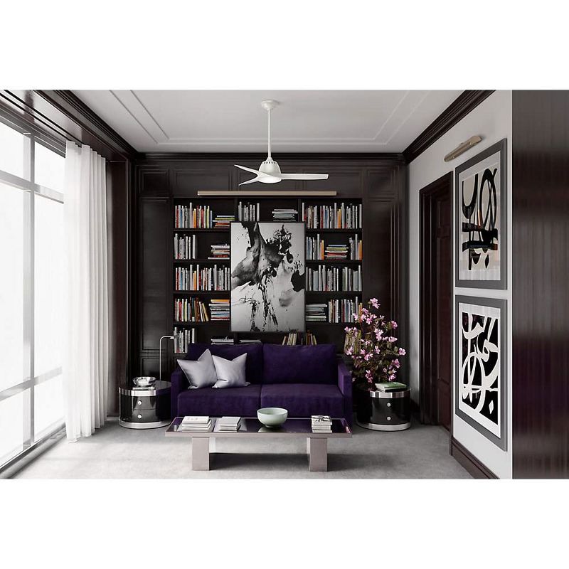 Hunter Fan Company Casablanca Wisp 44 Inch 3 Speed Modern Indoor Ceiling Fan with LED Lights, Remote Control, and 3 Blades, White