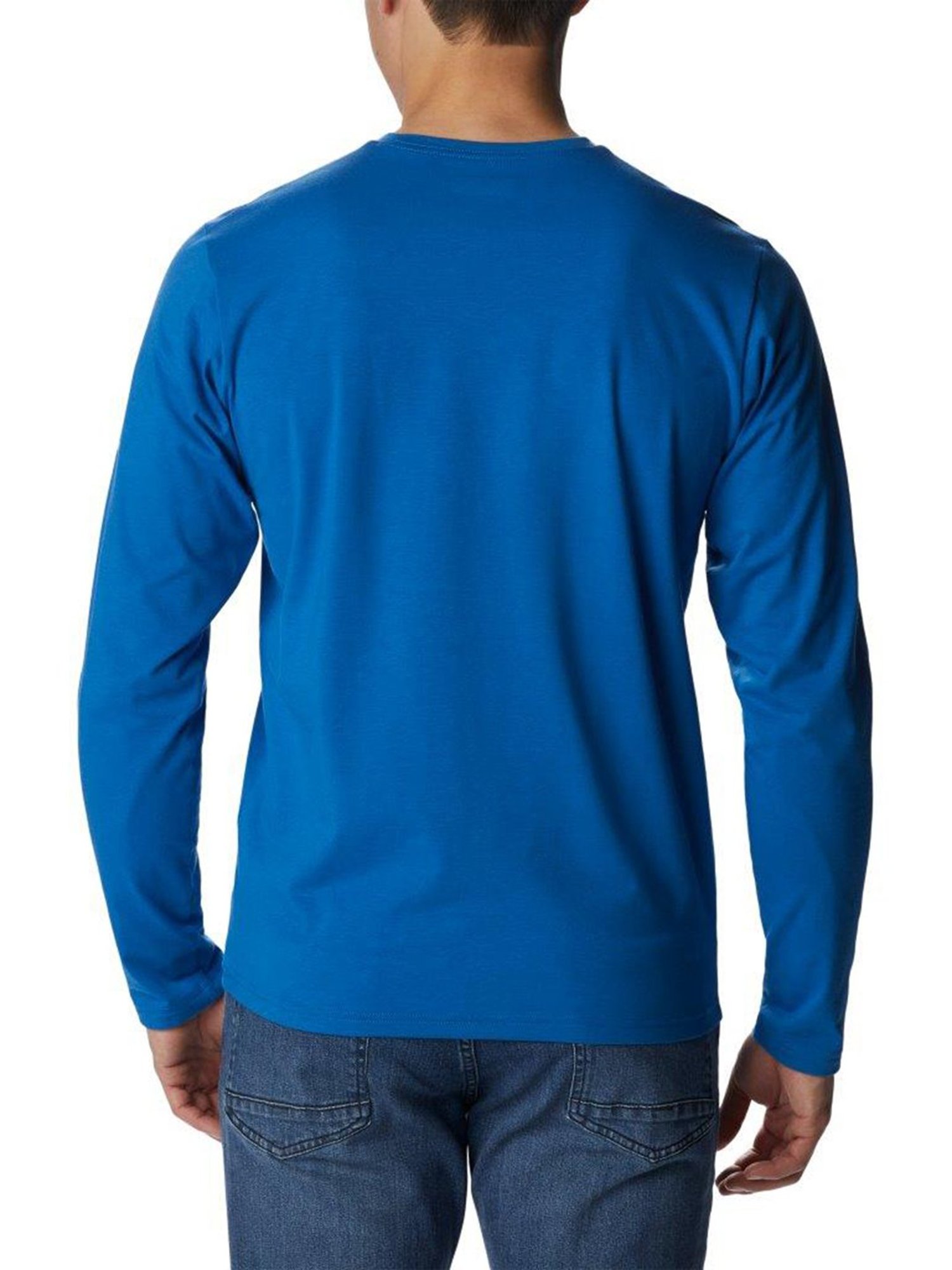 Columbia Men Blue Sun Trek Graphic Long Sleeve T-Shirt