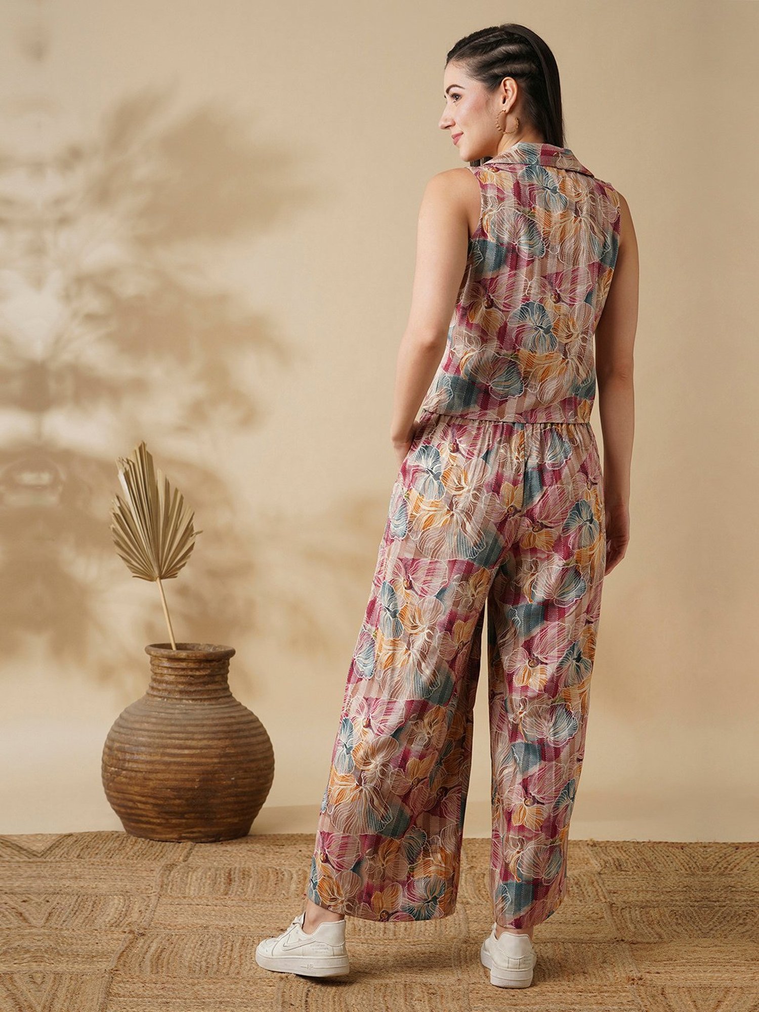 Belle Fille Blue Floral Print Playsuit