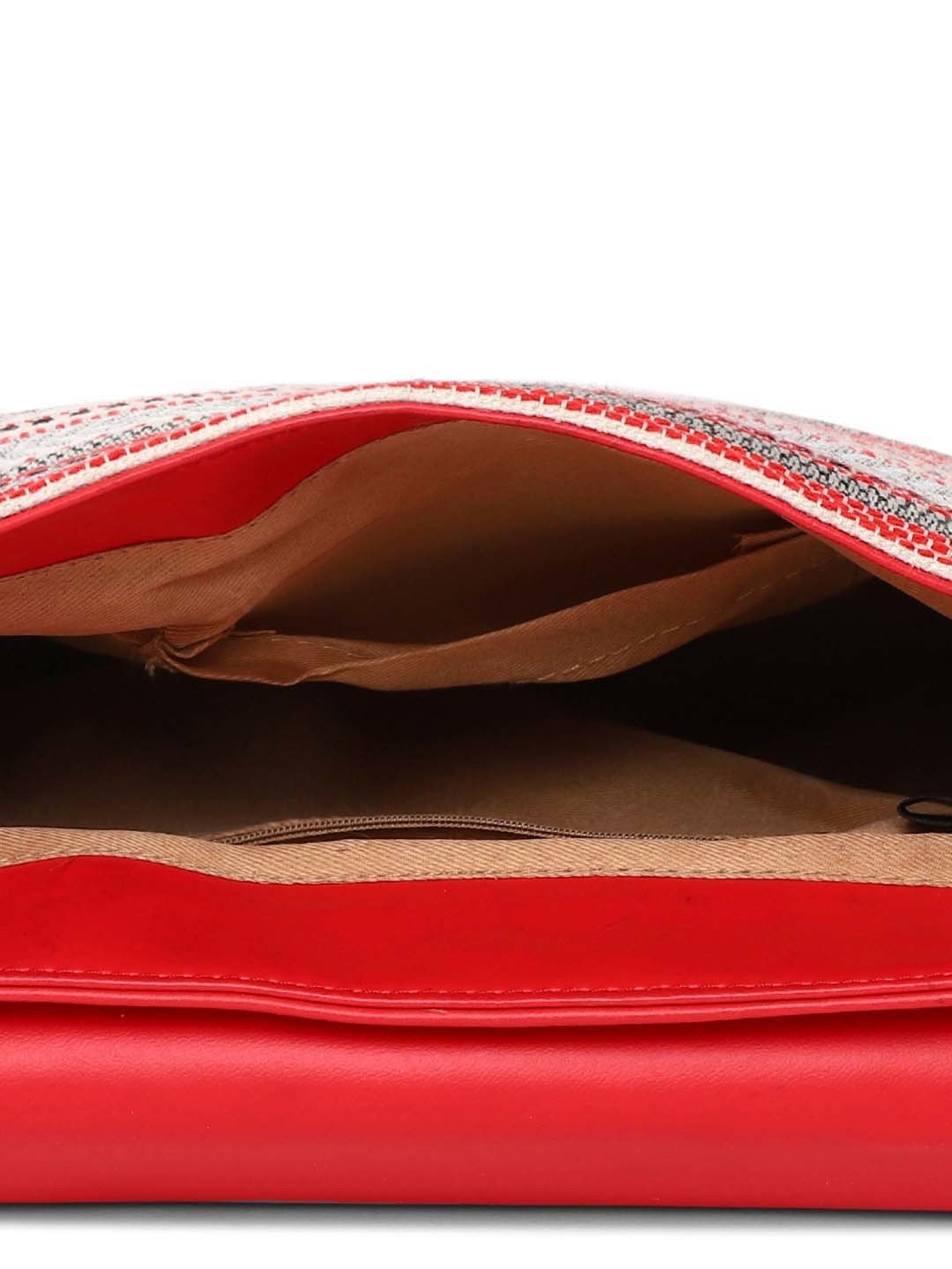 KLEIO Red Textured Medium Sling Handbag