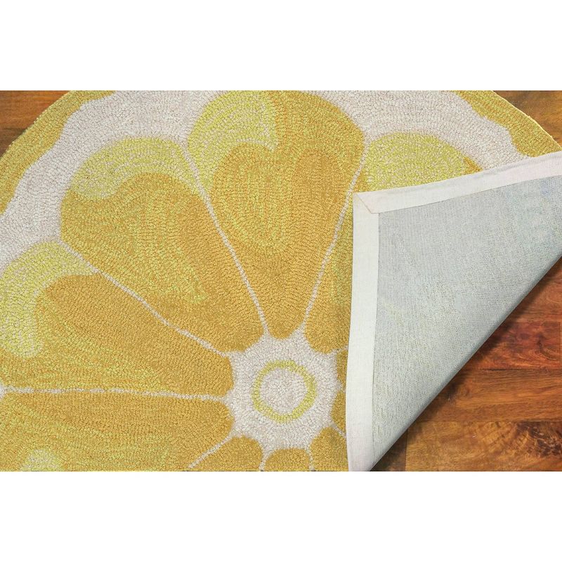 Yellow Lemon Slice Kitchen Rug (3' Round) - Liora Manne