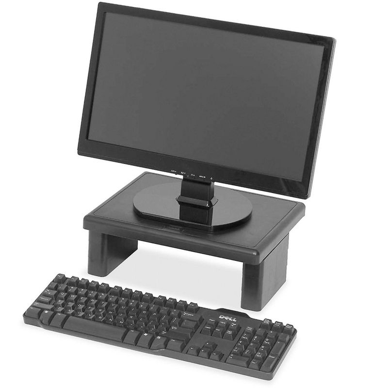 DART LCD/TFT Monitor Riser 13"x10-1/2"x1"to4-3/4" 66lb Cap BK 02161