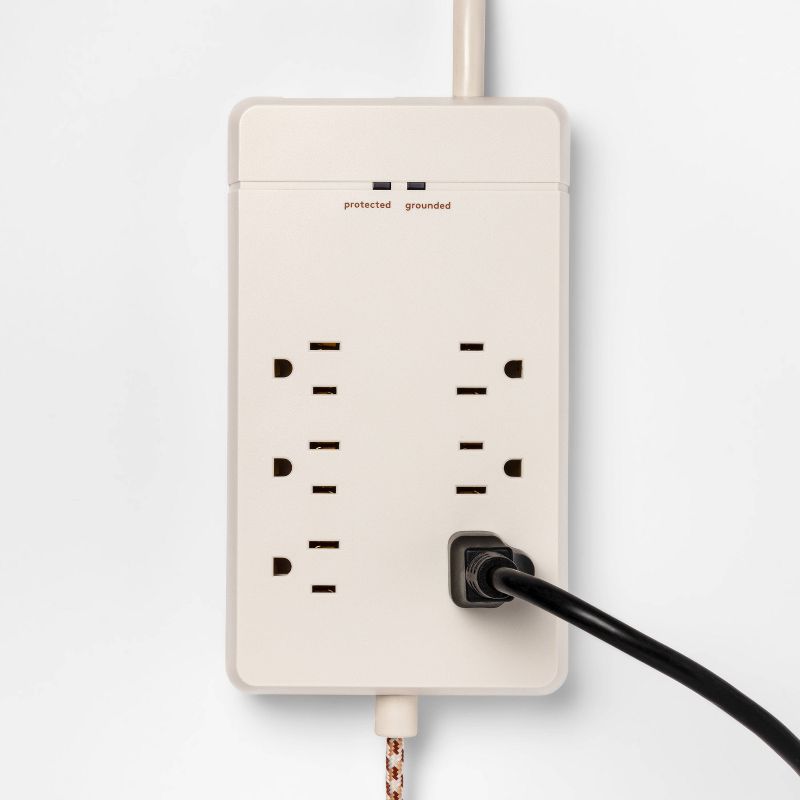 heyday™ 6-Outlet Surge Protector with 6' Extension Cord- Stone White