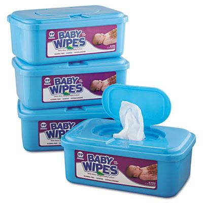 Royal Baby Wipes Tub White 80/Tub 12/Carton RPBWU80