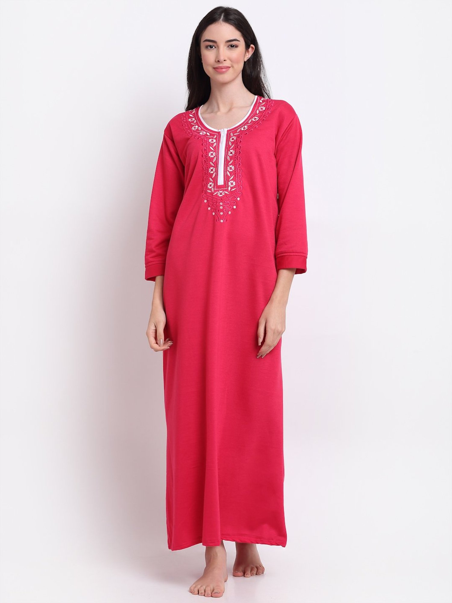 Secret Wish Pink Embroidered Night Gown
