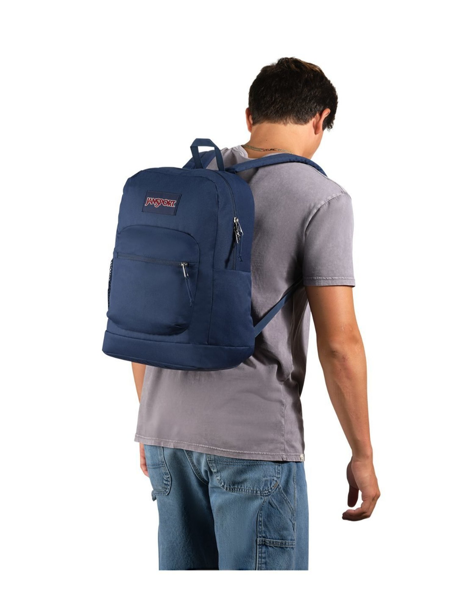 JanSport Cross Town Plus Blue Medium Backpack - 34 Ltrs