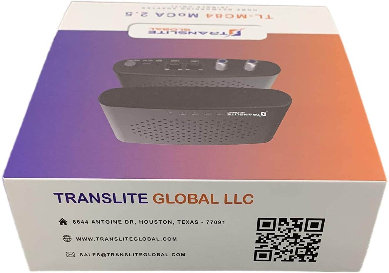 Translite MoCA 2.5 Network Adapter with 2 Gigabit Ethernet Ports - Ethernet Over Coaxial Adapter (Single Piece) | Model: TL-MC84