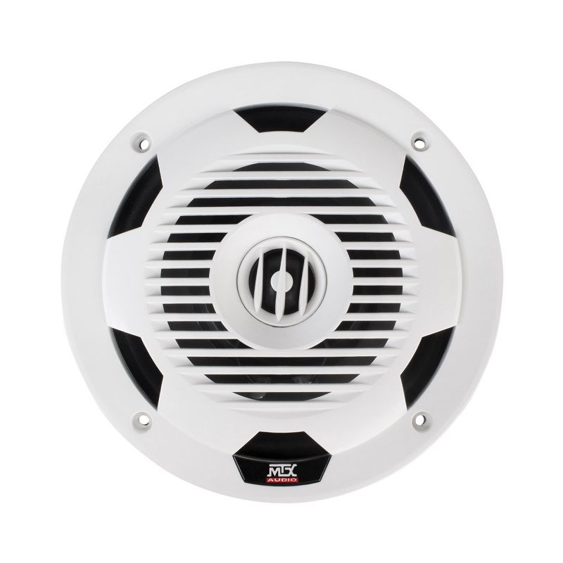 MTX WET77-W Wet Series 75 Watt RMS 4 Ohm Coaxial Marine Boat ATV UTV Speaker Pair w/ Weather Resistant Polypropylene Cones & ASA Plastic Grille, White
