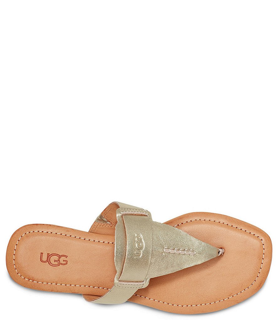 UGG&reg; Gaila Leather Thong Sandals