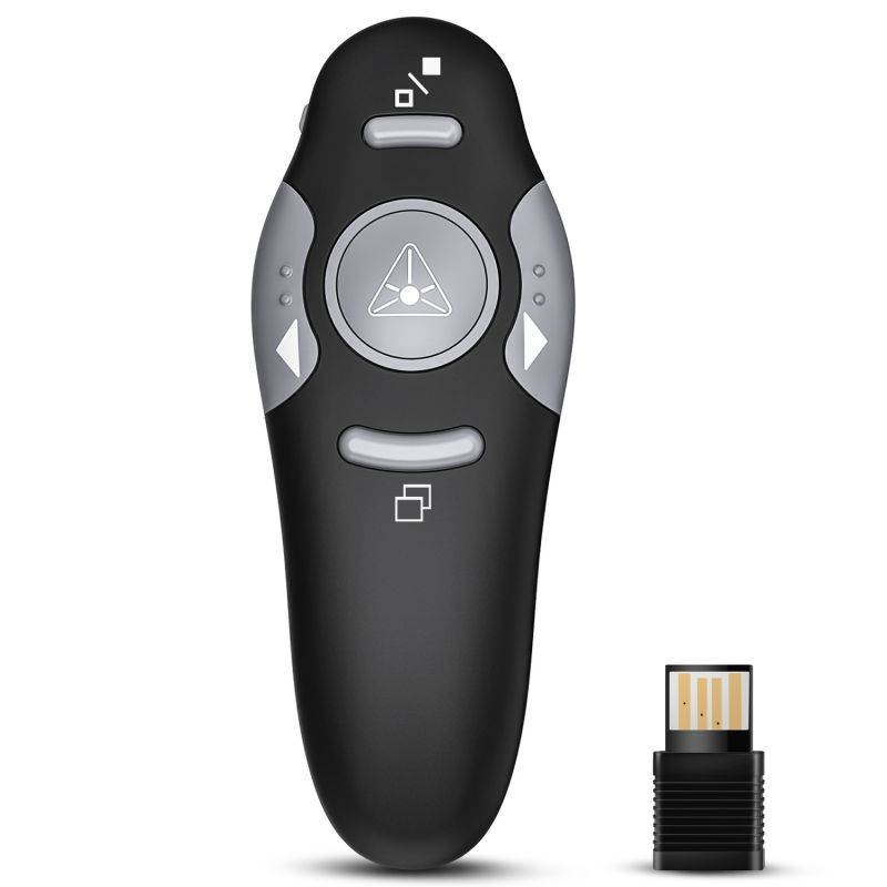 Wireless Presenter with Laser Pointer RF 2.4GHz Wireless Presenter Remote Presentation USB Control PowerPoint PPT Clicker